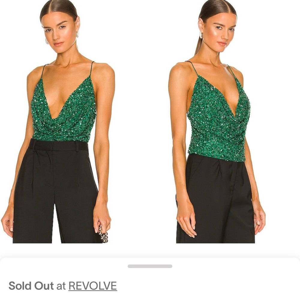 Retrofete Michal top in emerald S